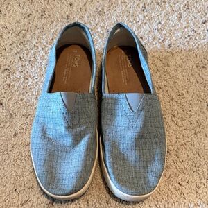 Toms Men's Slip-On Loafers in Light Blue Chambray